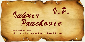 Vukmir Paučković vizit kartica